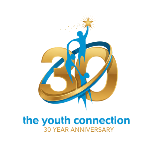 THE YOUTH CONNECTION logo with the number 30 and three prominent human figures reaching for a star